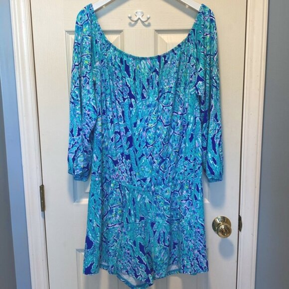 Lilly Pulitzer Lana Shorts Romper EUC - Picture 2 of 7